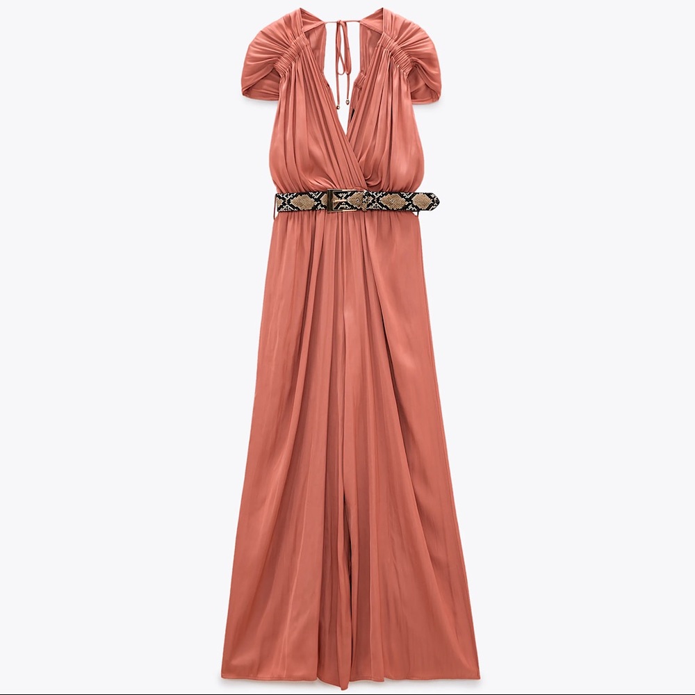 NEW ZARA Satin Effect Jumpsuit